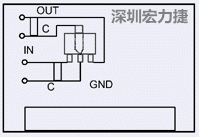 圖3：降壓電路的PCB設計示例。